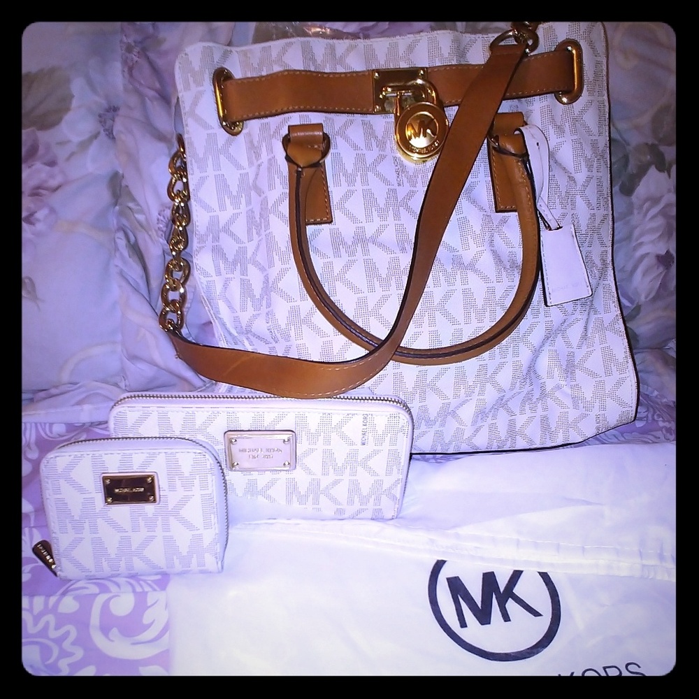 Michael Kors large tote with 2 wallets